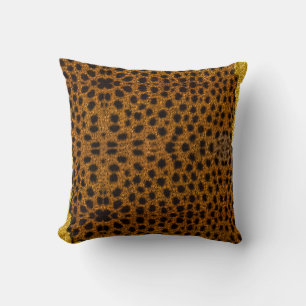 Cojín Decorativo Hermosa Estampa de Cheetah de Cuero con Brillo
