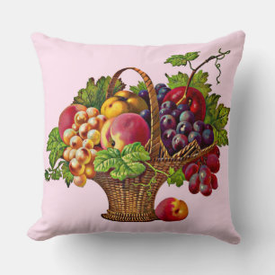 Cojín Decorativo hermosa estampación de cesta de fruta de Victoria
