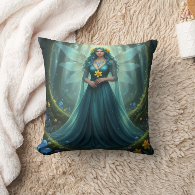 Cojín Decorativo Hermosa Fada de la Marcha de Aquamarine (Manta)