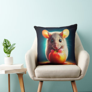 Cojín Decorativo Hermosa fantasía peluche animal de manzana roja
