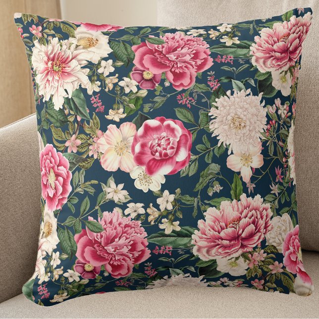 Cojín Decorativo Hermosa floral de Peonies Rosados (Subido por el creador)