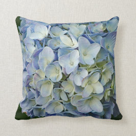Cojín Decorativo Hermosa foto de las flores azules de Hydrangea