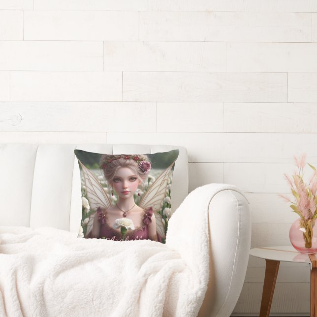 Cojín Decorativo Hermosa hada de enero en Carnations (Sofá)