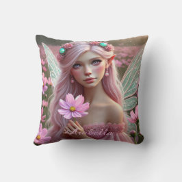 Cojín Decorativo Hermosa hada de octubre en Cosmos