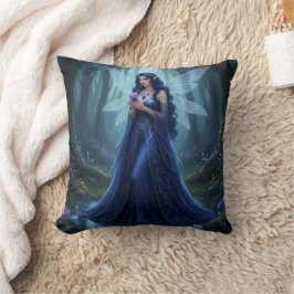 Cojín Decorativo Hermosa hada de zafiro de septiembre