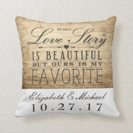 Cojín Decorativo Hermosa historia de amor Boda pilar aniversario