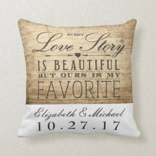 Cojín Decorativo Hermosa historia de amor Boda pilar aniversario