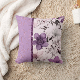 Cojín Decorativo Hermosa lavanda y floral rosa