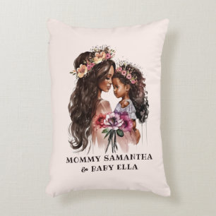 Cojín Decorativo Hermosa mamá negra y hija