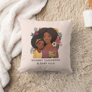 Cojín Decorativo Hermosa mamá y hija negras (15)