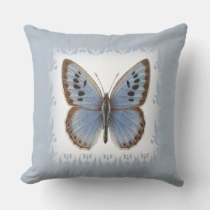Cojín Decorativo Hermosa Mariposa Azul