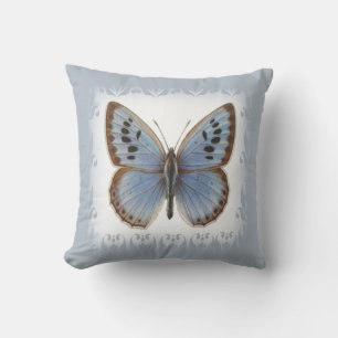 Cojín Decorativo Hermosa mariposa azul