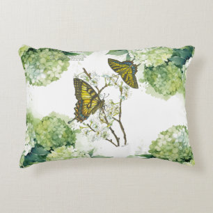 Cojín Decorativo Hermosa mariposa de cola ciega y tigre en peligro 