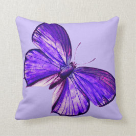 Cojín Decorativo Hermosa mariposa púrpura