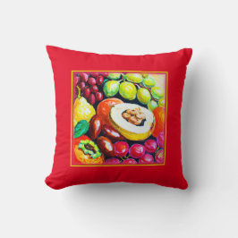 Cojín Decorativo Hermosa mezcla de pintura de frutas de uva. ¡Hazte