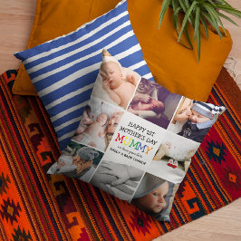 Cojín Decorativo Hermosa momia del Día de la Madre | COLLAGE DE FOT