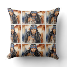 Hermosa mujer nativa norteamericana