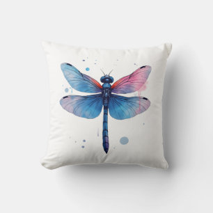 Cojín Decorativo Hermosa naturaleza gráfico colorido patrón libélul