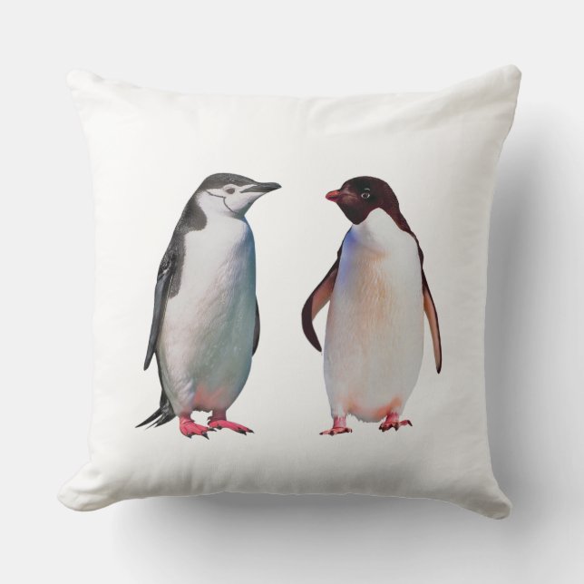Cojín Decorativo Hermosa pareja pingüina (Anverso)