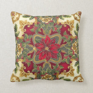 Cojín Decorativo ¡Hermosa Pillow de Poinsettia!