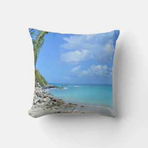 Cojín Decorativo Hermosa playa tropical turquesa