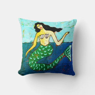 Cojín Decorativo Hermosa Sirena Abstract Art