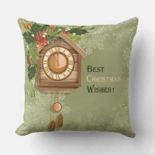 Cojín Decorativo Hermosa tela de Cuco con Navidades Holly Poster