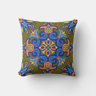 Cojín Decorativo Hermosa Tile Boho Talavera