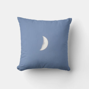 Cojín Decorativo Hermosa Waxing Crescent Moon in Daylight Pillow