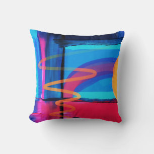 Cojín Decorativo Hermosa y colorida obra de arte abstracta