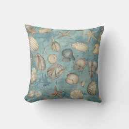 Cojín Decorativo Hermosas Agujas Vintage En Azul