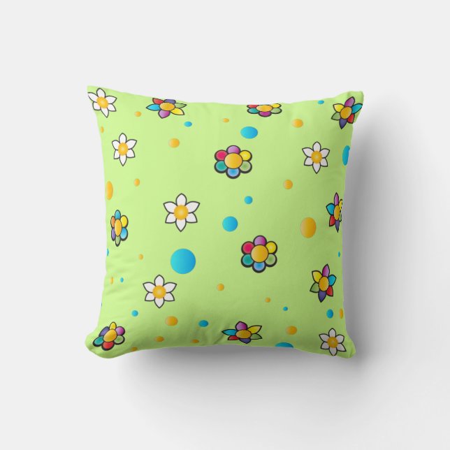 Cojín Decorativo Hermosas flores adorables patrón para la habitació (Anverso)