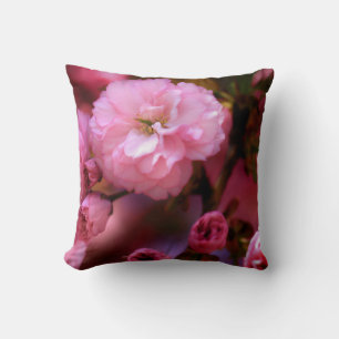 Cojín Decorativo Hermosas flores de cerezo rosado de primavera