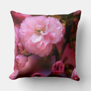 Cojín Decorativo Hermosas flores de cerezo rosado de primavera