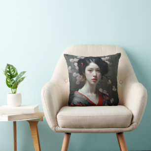 Cojín Decorativo Hermosas flores de Geisha
