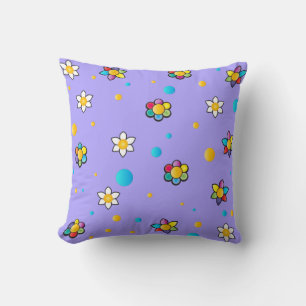Cojín Decorativo Hermosas flores lindo patrón para niños habitación