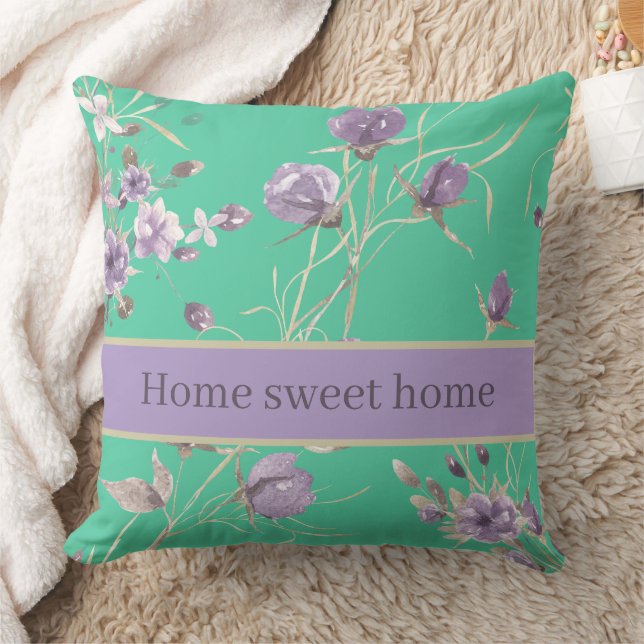 Cojín Decorativo Hermosas Flores Purpúreas de Invierno (Manta)
