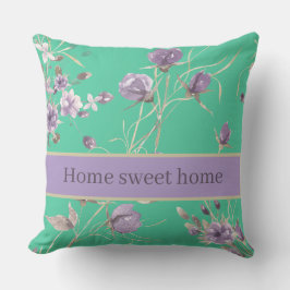 Cojín Decorativo Hermosas Flores Purpúreas de Invierno
