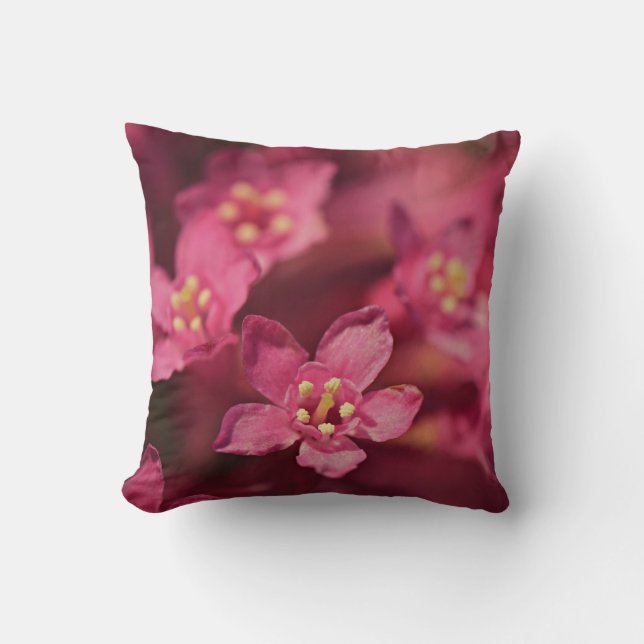 Cojín Decorativo Hermosas flores rosas (Anverso)