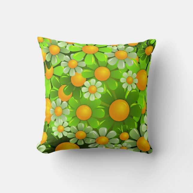 Cojín Decorativo Hermosas flores Toss Pillow (Anverso)