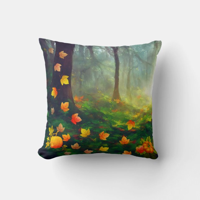 Cojín Decorativo Hermosas hojas de otoño (Anverso)