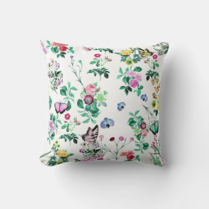 Cojín Decorativo Hermosas Mariposas y Flores