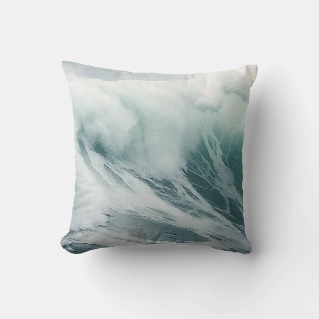 Cojín Decorativo Hermosas olas de espuma (Anverso)