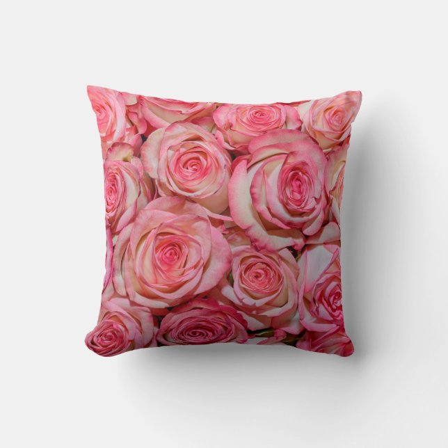 Cojín Decorativo Hermosas rosas rosas (Anverso)