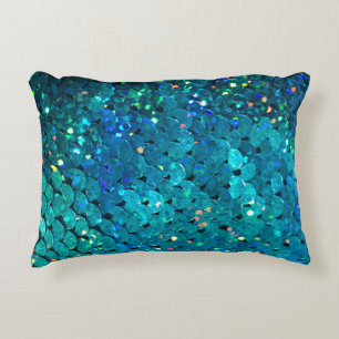 Cojín Decorativo Hermosas y coloridas secuencias que brillan bajo e