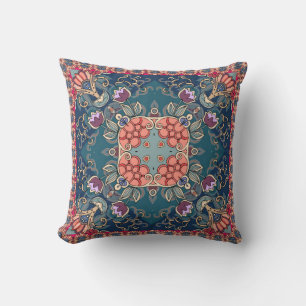 Cojín Decorativo Hermoso adorno con flores de tulipán lilas y ab