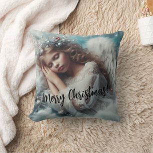 Cojín Decorativo Hermoso ángel de Navidades durmientes