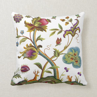 Cojín Decorativo Hermoso Árbol De Vida Embroidería Jacobea