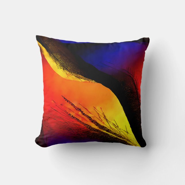 Cojín Decorativo Hermoso arte abstracto sobre fondo oscuro (Anverso)