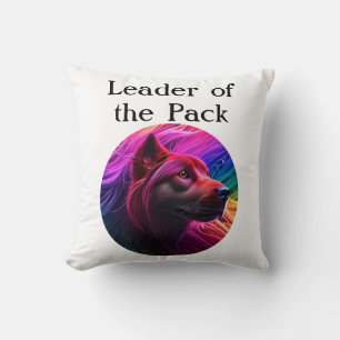 Cojín Decorativo Hermoso Arte Perro Colorido